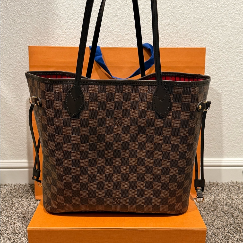 Neverfull MM tote Damier Ebene + pouch
